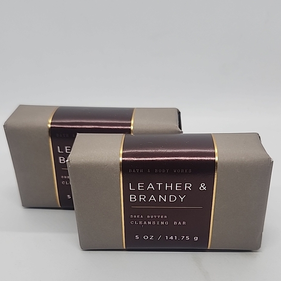 Bath & Body Works Leather & Brandy Cleansing Bar 2 each 5 oz Bars New - Picture 1 of 2